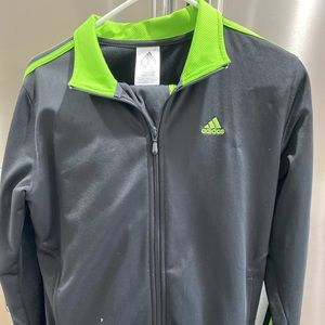 Adidas black and green sweat set